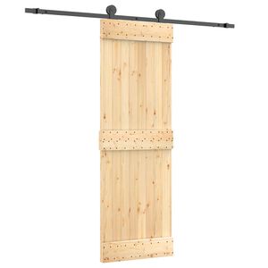 vidaXL Posuvné dveře Přirozená a černá 70 x 210 cm